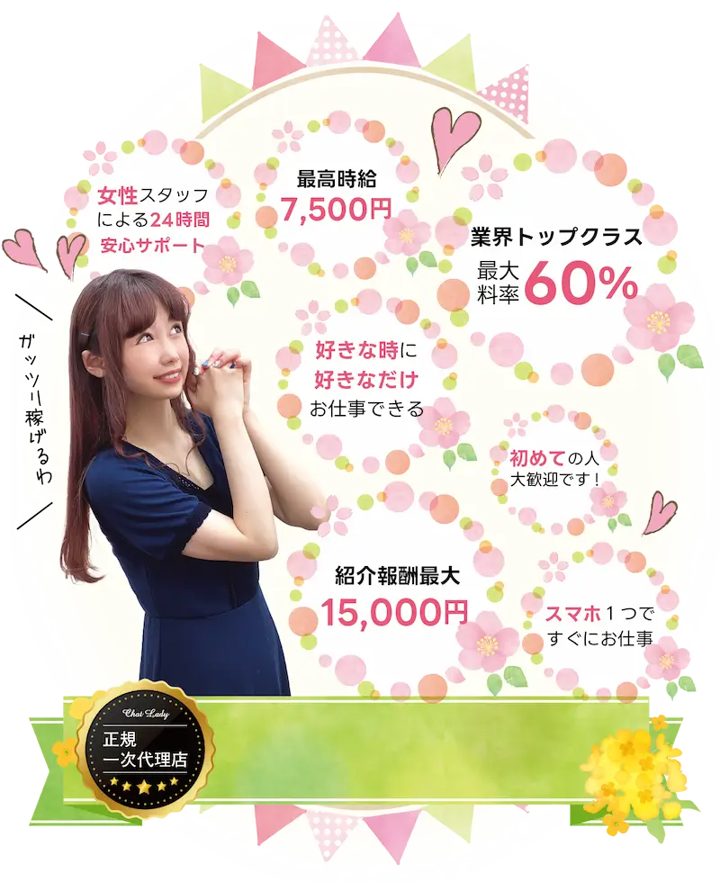 ポケットワークなら米子ガッツリ稼げる 正規一次代理点
[最高時給7,500円][女性スタッフによる24時間安心サポート][業界トップクラス!最大料率60%][紹介報酬最大15,000円][好きな時に好きなだけお仕事できる][初めての人大歓迎です][スマホ１つですぐにお仕事]